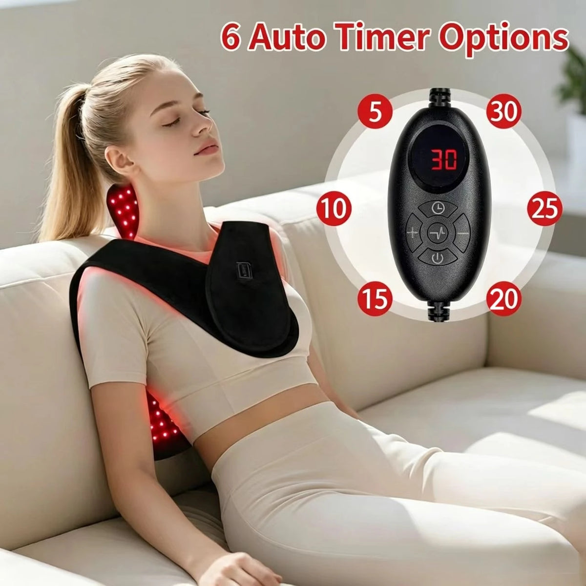 ZONGKUNG 145 LED Red Light Therapy Wrap 660nm 850nm 22W Red Light Therapy Wrap Qst