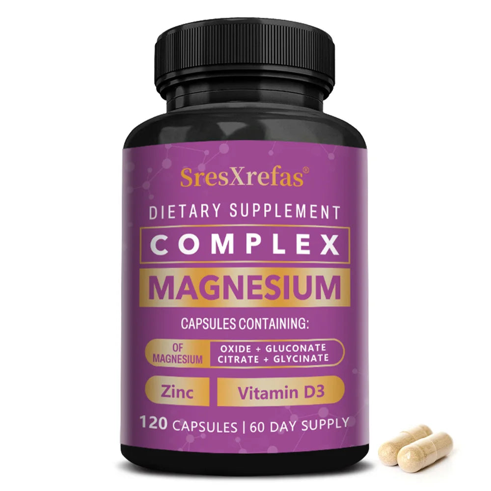 ZENVITALIZE Magnesium Complex Capsules – Muscle, Bone & Sleep Magnesium Supplement Qst 120 count-1 bottle