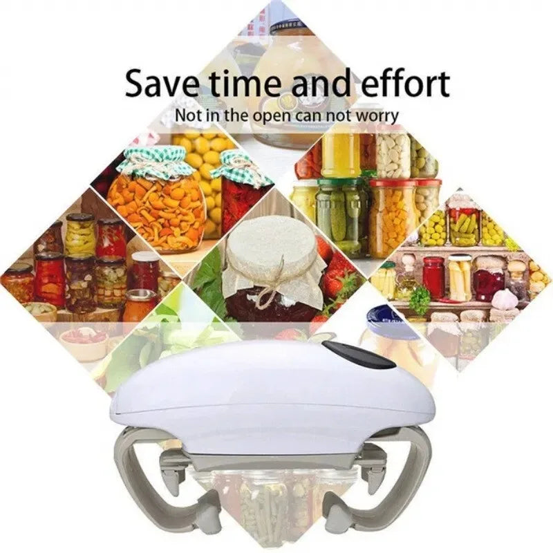 Electric Smooth Edge Can Opener – Automatic Jar & Bottle Opener Electric Can Opener Qme