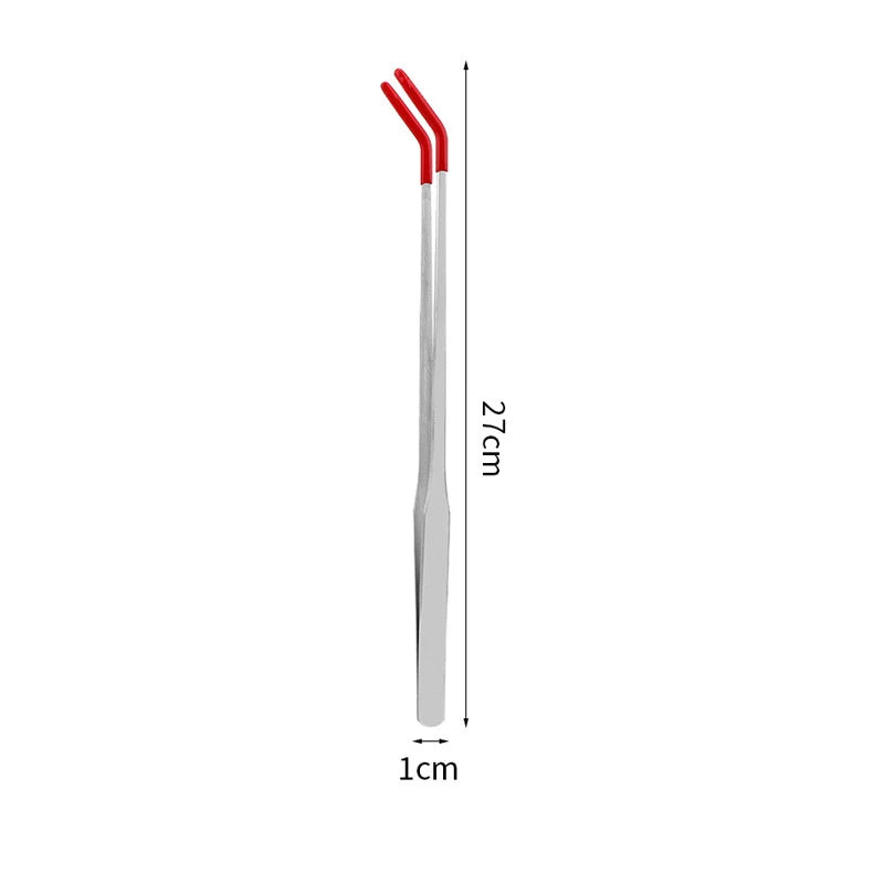 Reptile Feeding Tongs Stainless Steel Rubber Tip Tweezers Pet Feeding Tongs Qst A1