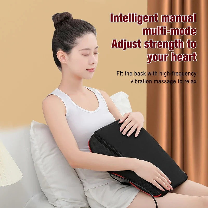 Electric Shiatsu Neck & Back Massager Pillow with Heat Shiatsu Massage Pillow Qst