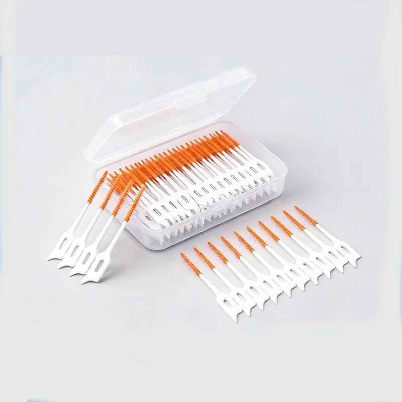 150 Interdental Silicone Brushes – Dental Toothpicks Oral Care Interdental Brushes Qme