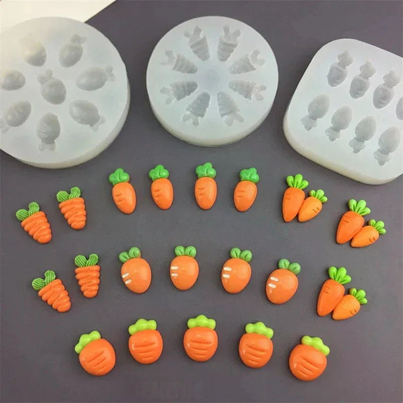 Mini Carrot Silicone Molds for Cakes, Chocolate & Easter Silicone Baking Mold Qme