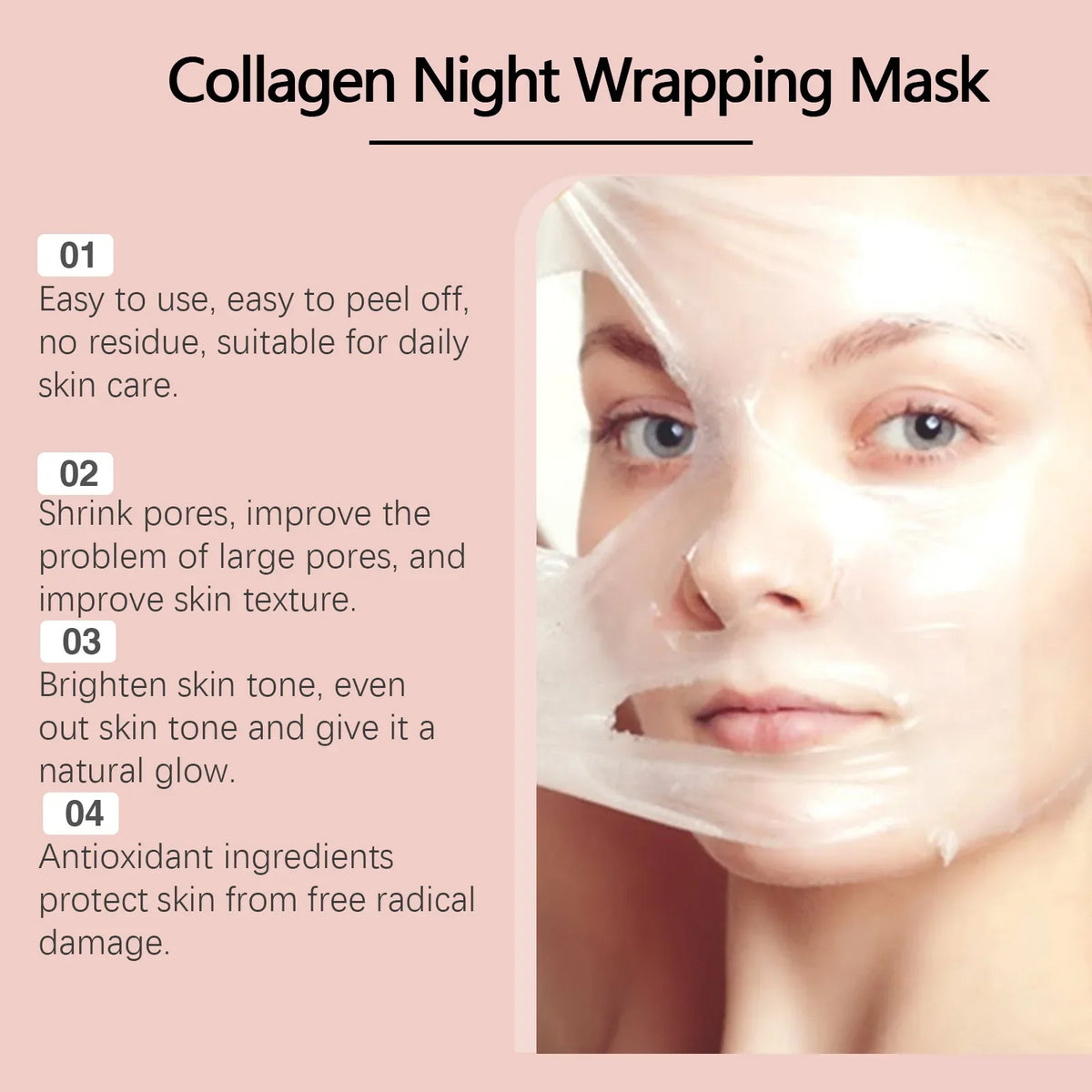 Collagen Peel-Off Night Mask – Deep Hydration & Firming Collagen Night Mask Qme
