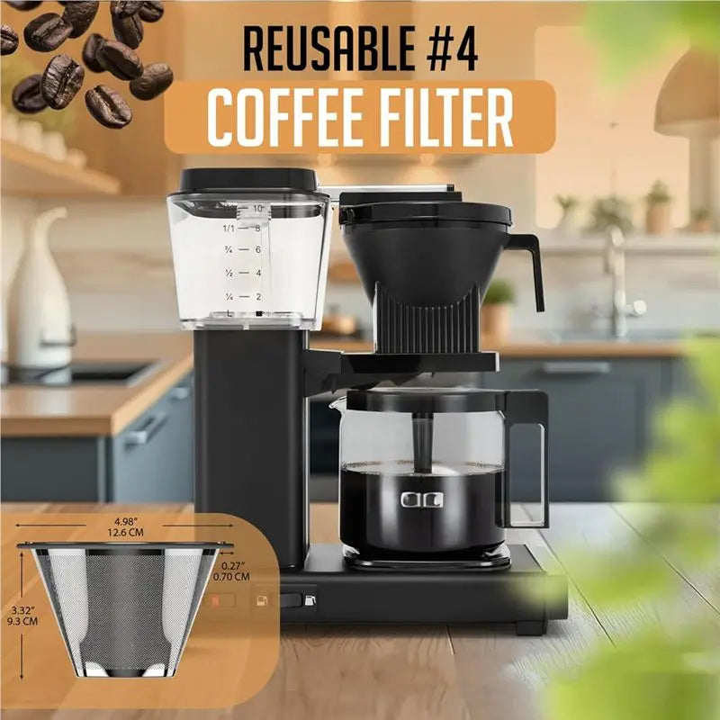 Reusable Stainless Steel Coffee Filter for Moccamaster KBGV KBT Reusable Coffee Filter Qst