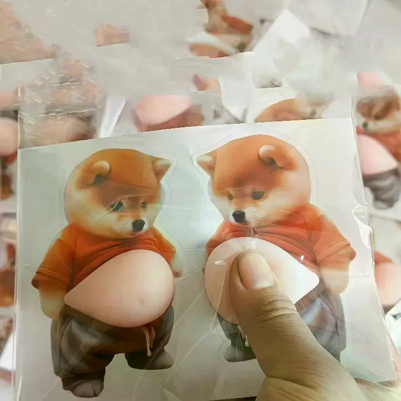 3D Cute Puppy Squishable Phone Case Decoration for Kids Phone Case Decoration Qme