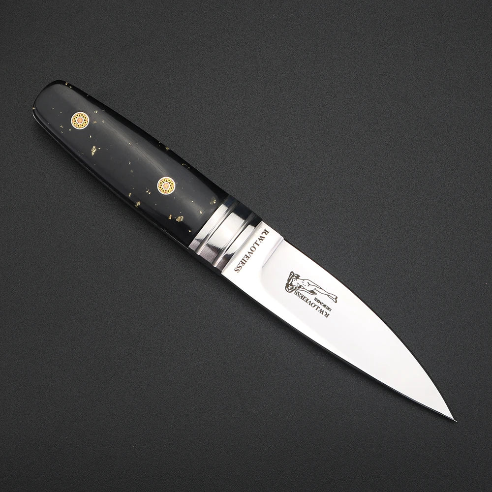 XUAN FENG M390 Fixed Blade Knife – Bull Bone Handle HRC59 Fixed Blade Knife Qst