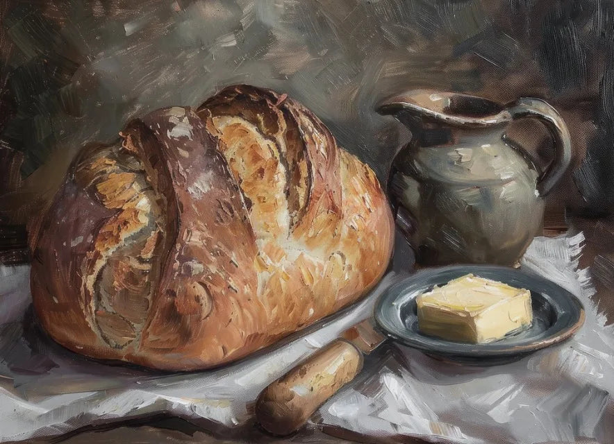 Vintage Food Still Life Canvas Wall Art for Kitchen Decor Canvas Wall Art Qst 1 40x50cm Unframed