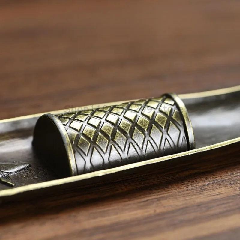 Metal Boat-Shape Incense Stick Burner | Classical Holder Incense Stick Holder Qme