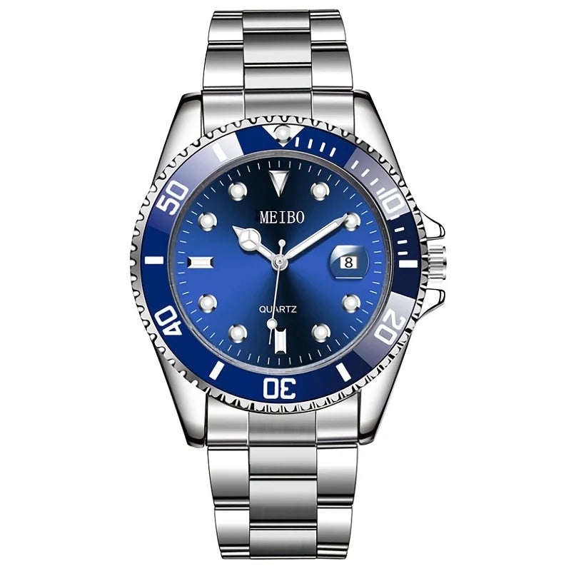 Men's Luxury Silver Automatic Luminous Stainless Steel Watch Automatic Men's Watch Qme