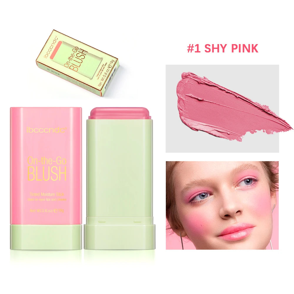 ibcccndc Cream Blush Stick – Multi-Use Lips & Cheeks, 3 Shades Cream Blush Stick Qst shy pink