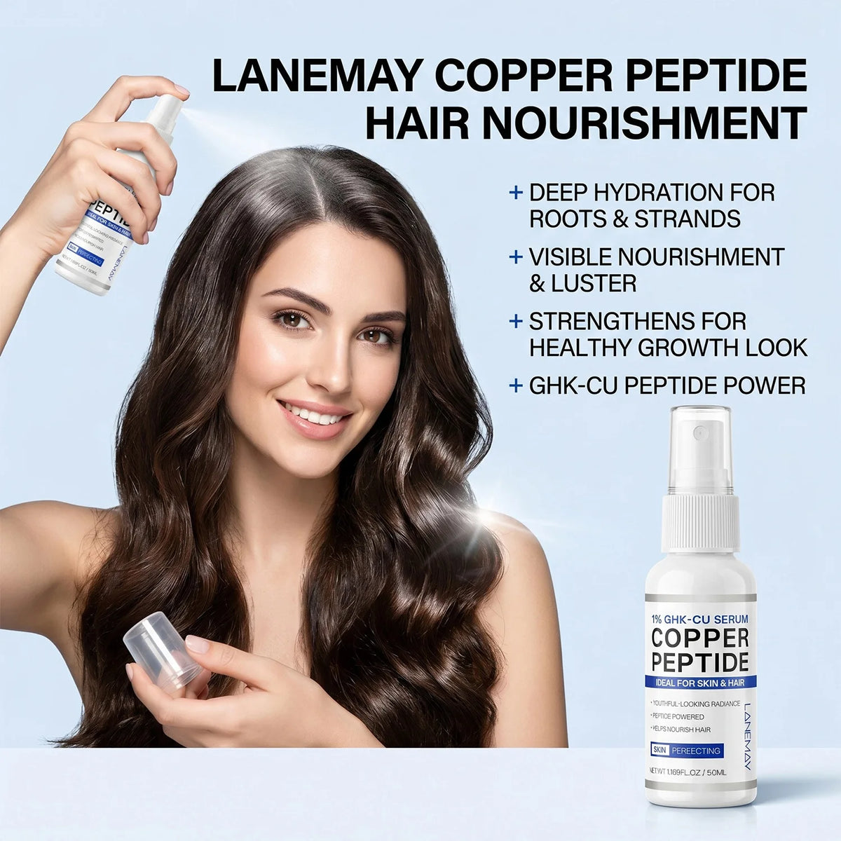 1% GHK-Cu Copper Peptide Serum Mist – Skin & Hair Peptide Serum Mist Qst