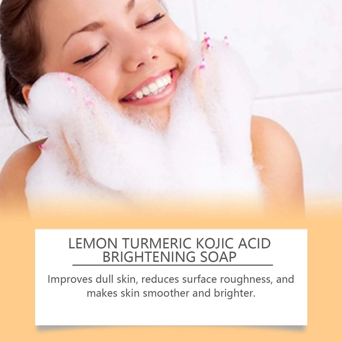 Hanchobit Lemon Turmeric Kojic Acid Brightening Soap 100g Brightening Bar Soap Qst