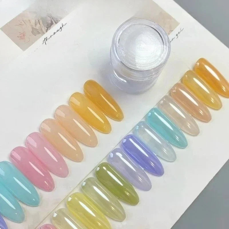 Aurora Crystal Nail Mirror Powder – Moonlight Pearl Shimmer Nail Art Powder Qme
