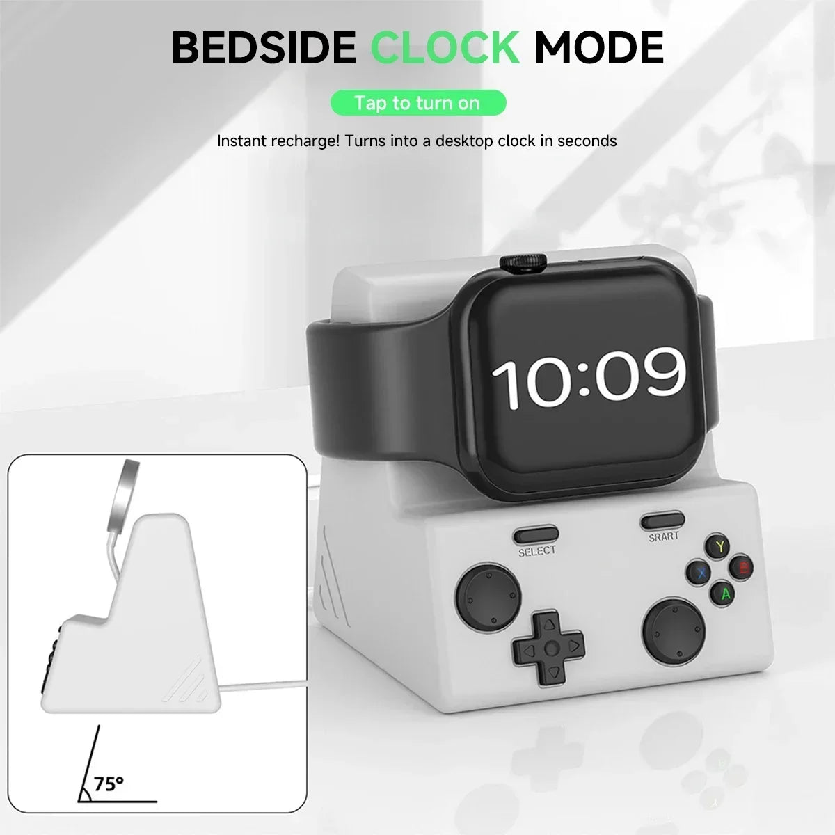 Silicone Apple Watch Charger Stand Dock – Series 1–10 Watch Charging Stand Qme