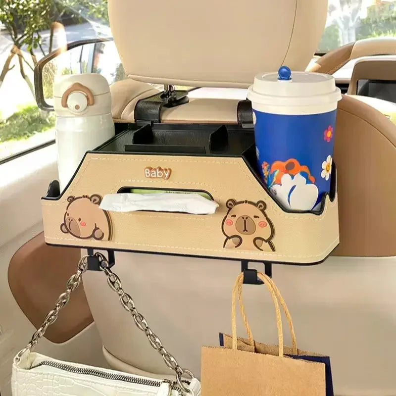 Car Back Seat Organizer – Leather Storage Box | 6 Styles Car Seat Organizer Qme
