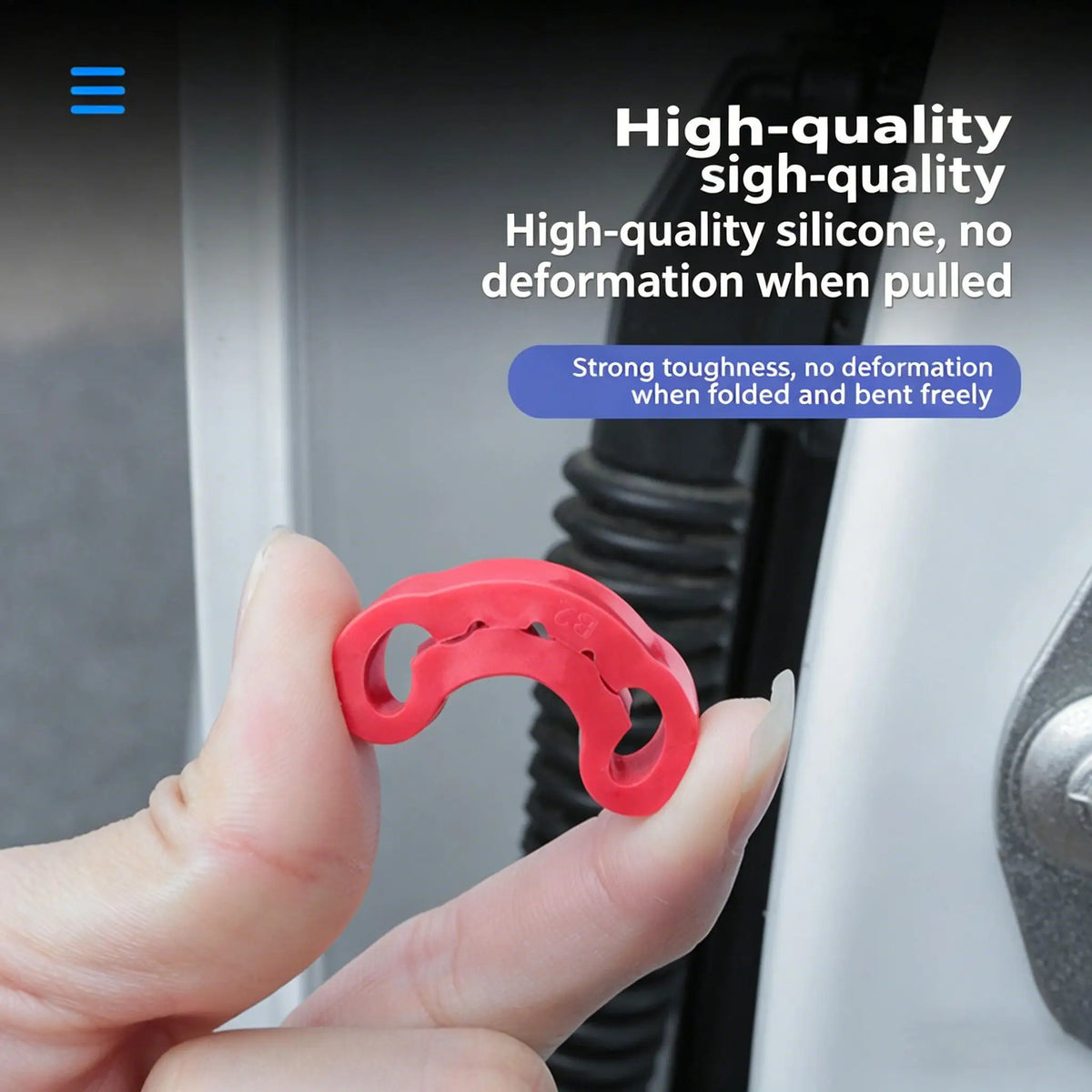 Silicone Car Door Latch Guard Noise Reduction Cover – 4 Pack Door Latch Guard Qme