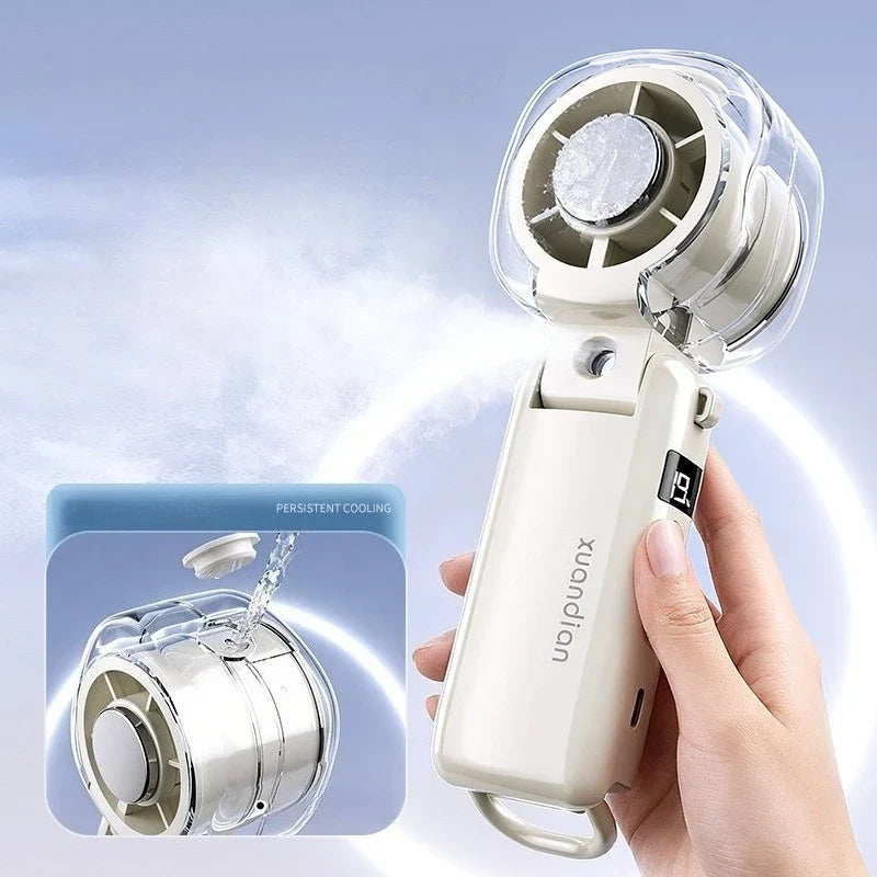 Mini Portable USB Mist Fan – Fast Charging Personal Cooler Portable Mist Fan Qme