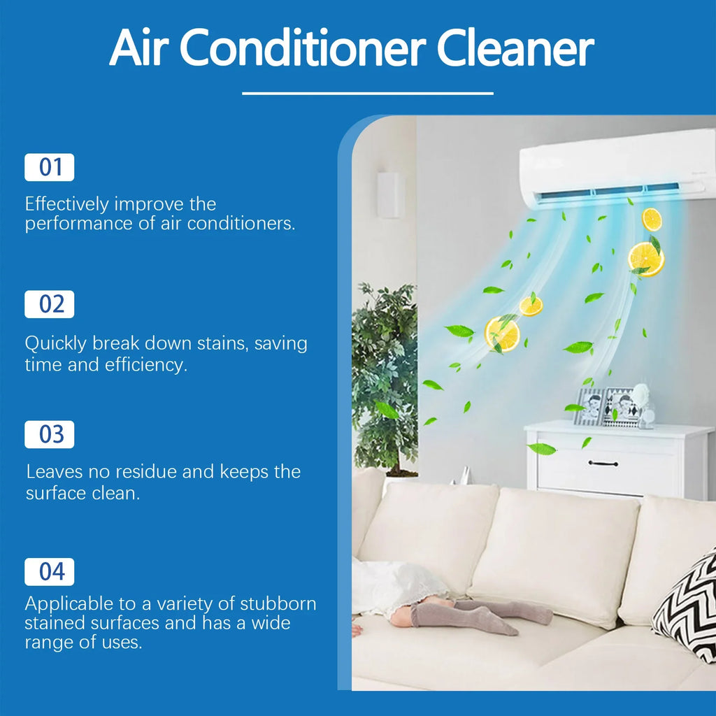 AC Coil & Fan Cleaning Spray – Deodorizer Radiator Cleaner AC Coil Cleaner Spray Qme