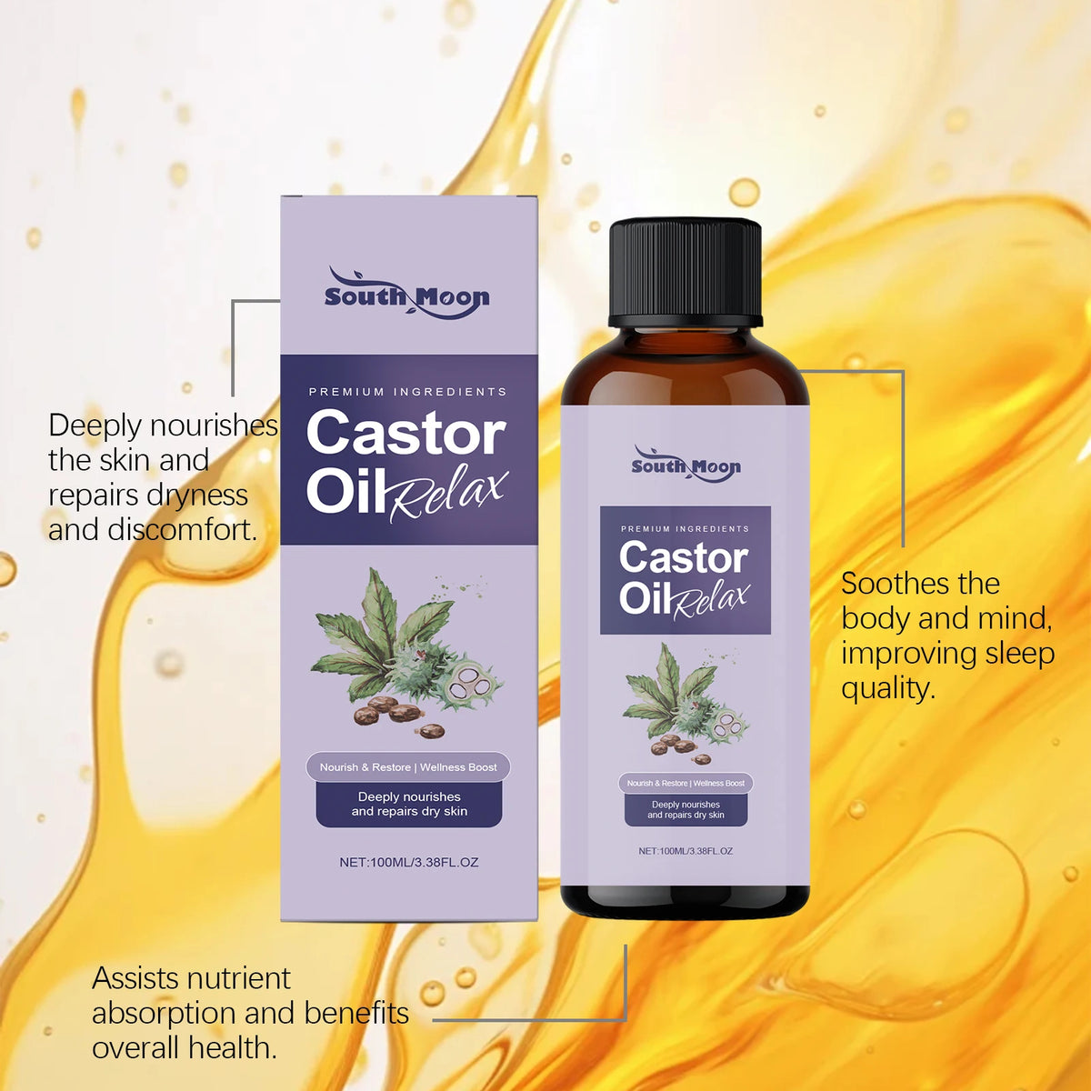 South Moon Firming Body Massage Oil – Nourishing & Moisturizing Body Massage Oil Qst
