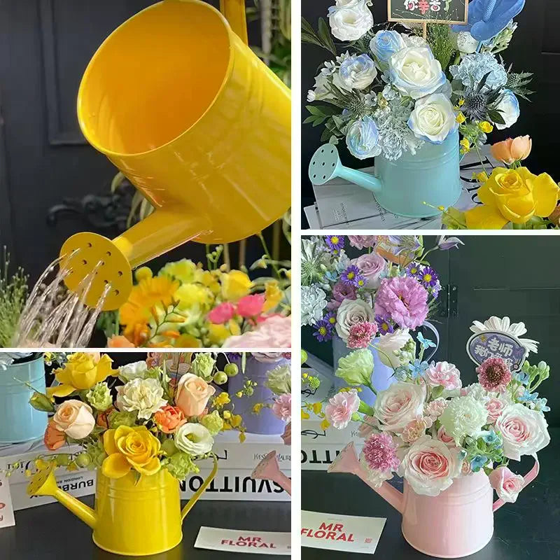 Mini Metal Watering Can – Small Garden Flower Spraying Pot Garden Watering Can Qme