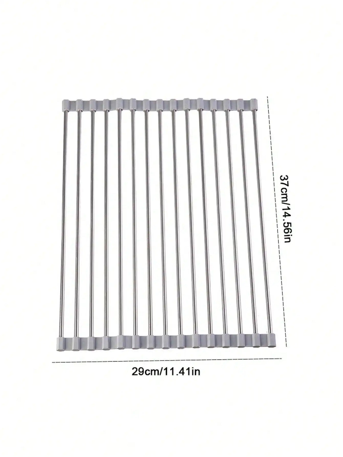 Foldable Expandable Roll-Up Dish Drying Rack for Sink Dish Drying Rack Qme 1pc