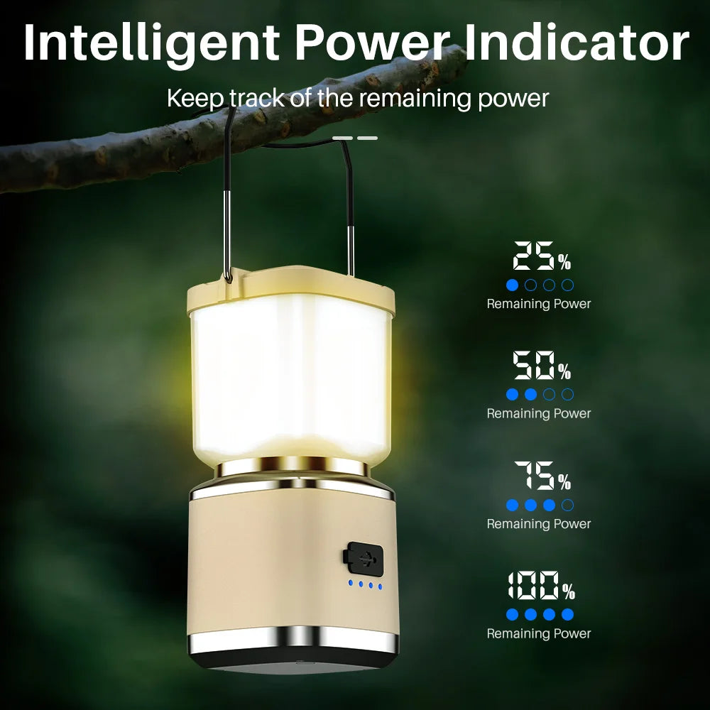 BORUiT Rechargeable Camping Lantern – Waterproof Portable LED Light Camping Lantern Qst