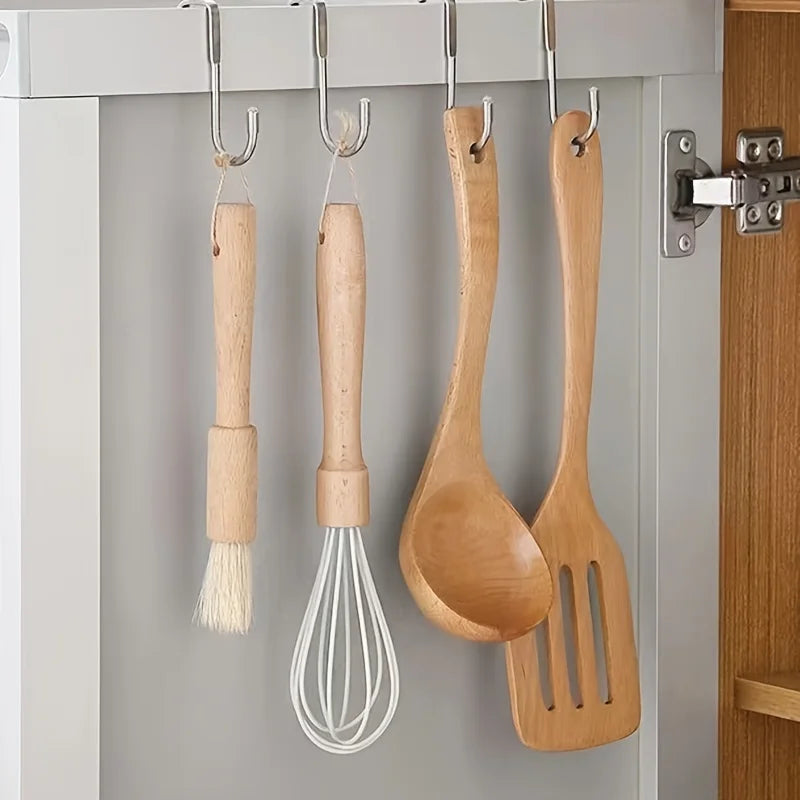 Stainless Steel Seamless Double S Hook – Nail-Free Storage Storage Hook Qme Silver