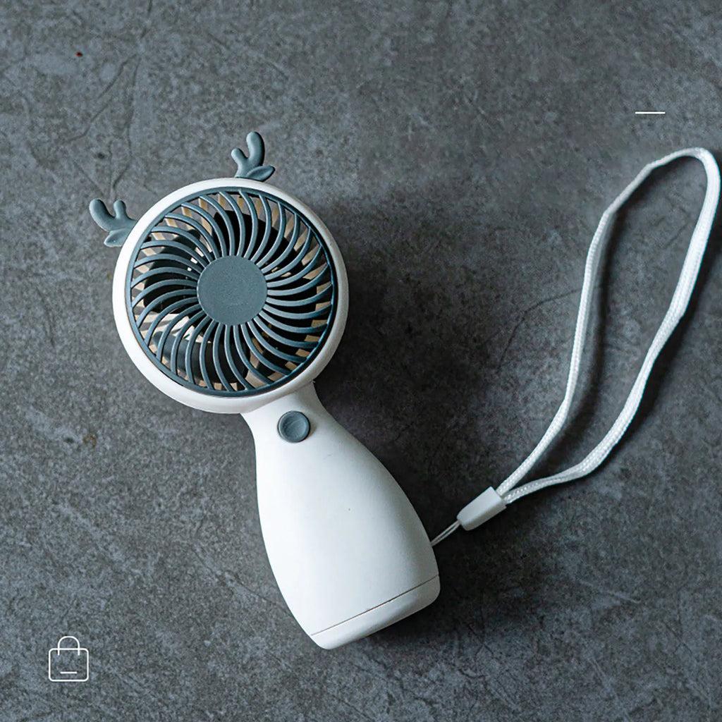 Mini Portable USB Handheld Fan – 3-Speed, Silent, 2000mAh Portable Handheld Fan Qme