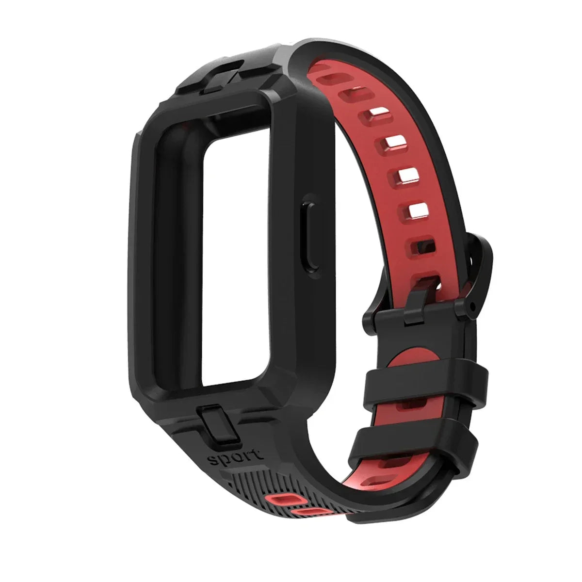 Silicone Strap for Huawei Band 9 8 7 6 – 20 Colors Smart Watch Strap Qme Black Red For Huawei band 8
