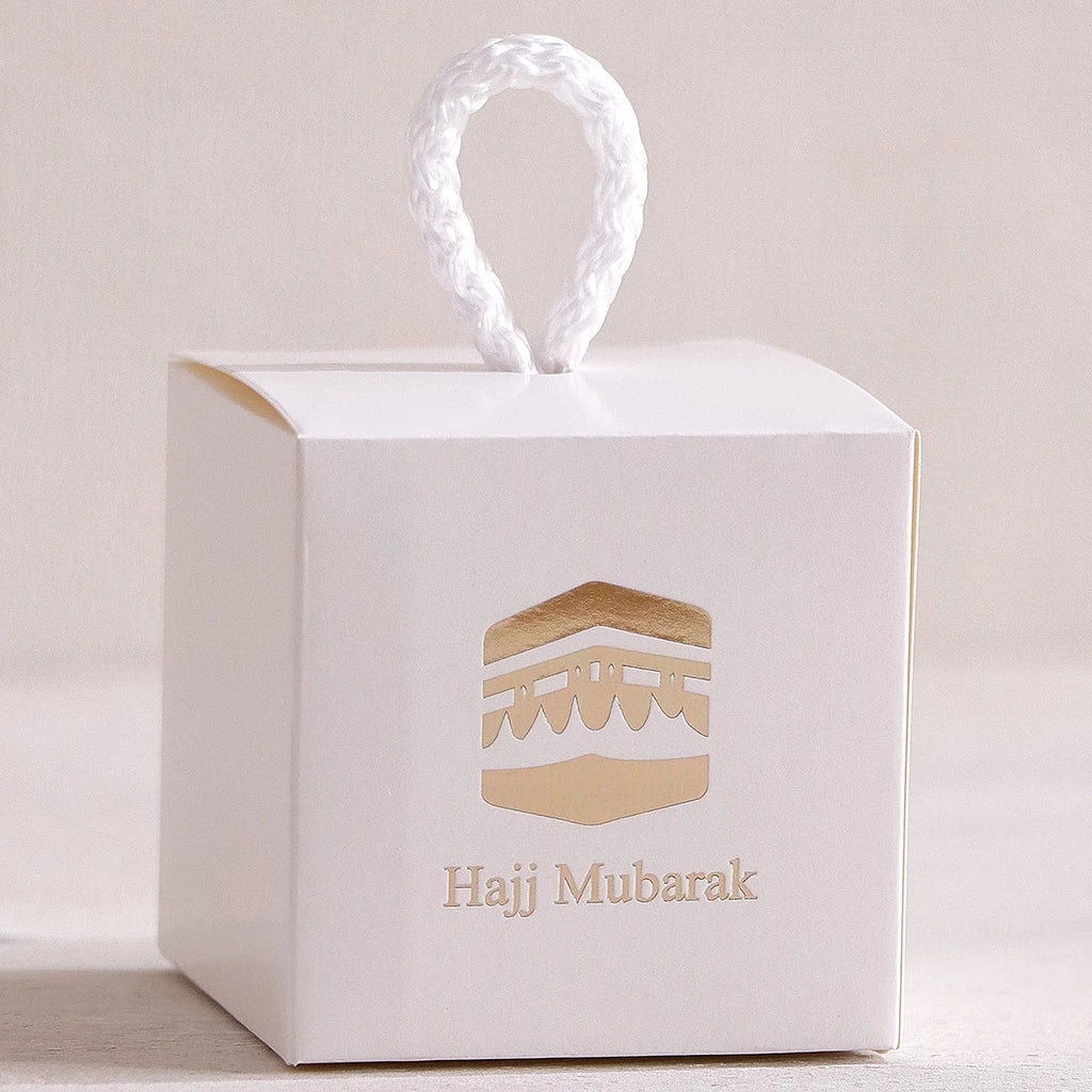 5-Pack Hajj Mubarak Sweets Gift Boxes – Gold Foil Black Gift Boxes Qme 5Pcs-White Other Other