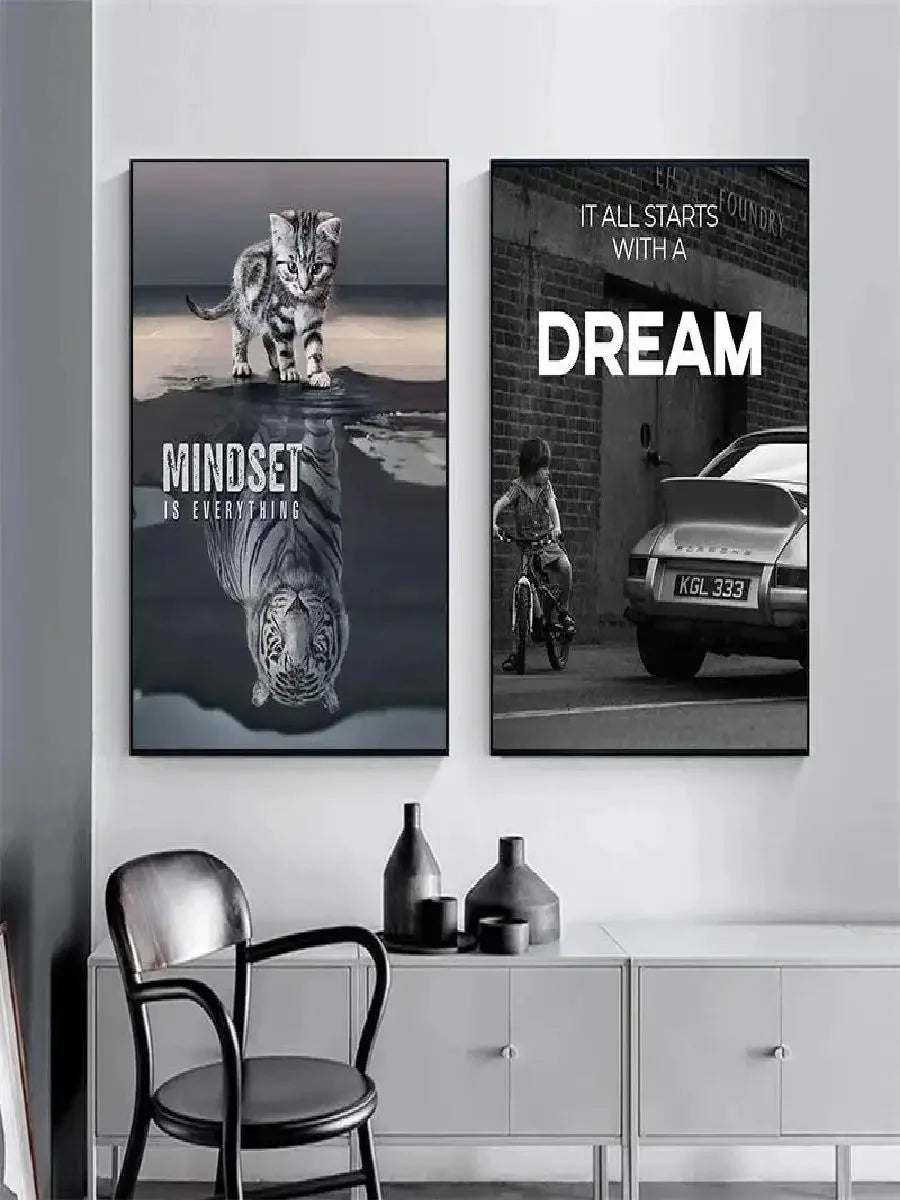 Inspirational Lion Quote Canvas Print – Motivational Wall Art Canvas Wall Art Qst