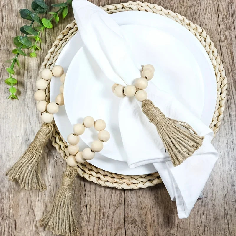 Natural Pastoral Napkin Ring – Rustic Dining Table Décor Napkin Ring Qme