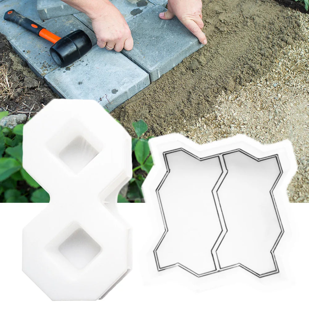 DIY Concrete Stepping Stone Brick Mold – Garden Path Maker Garden Path Mold Qme
