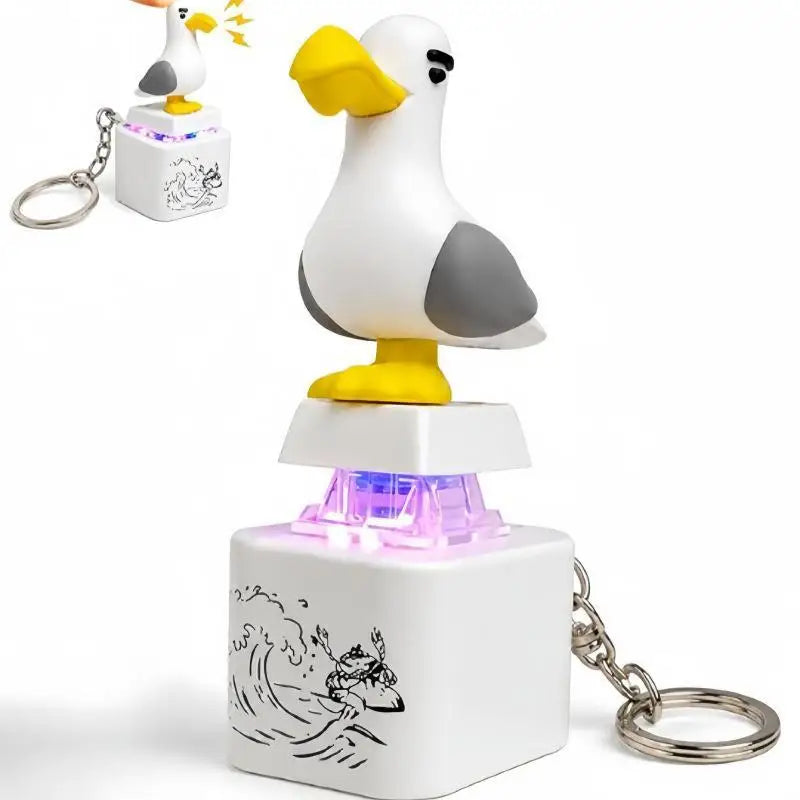 LED Clicker Keychain Fidget Toy with Sound & Light Button Fidget Keychain Toy Qme
