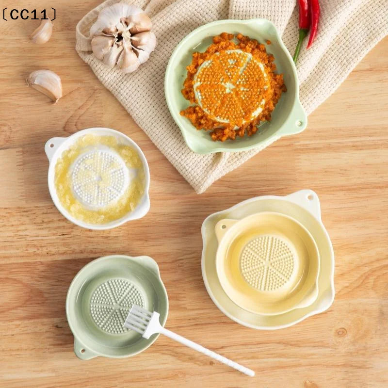 Ceramic Garlic Ginger Grater Plate | Porcelain Grinder with Spout Ceramic Grater Plate Qme