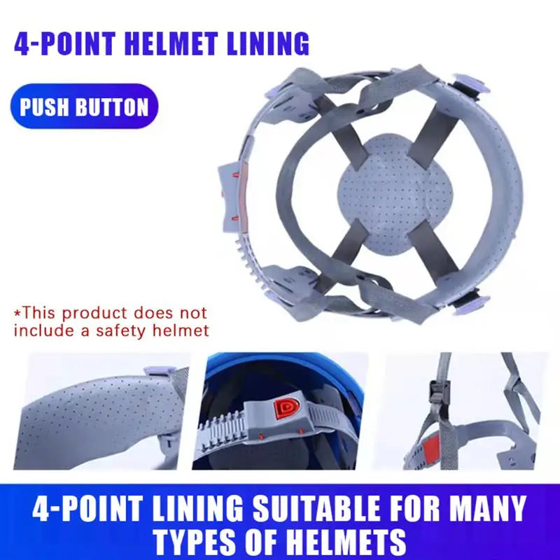 Hard Hat Suspension System – Adjustable 4/8-Point PETG Insert Hard Hat Suspension Qme