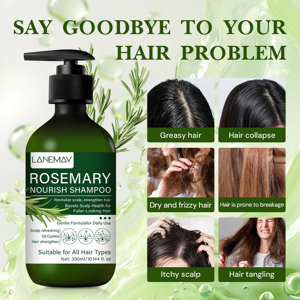 Rosemary Nourish Shampoo – Volume, Oil Control & Hair Repair Nourishing Shampoo Qst