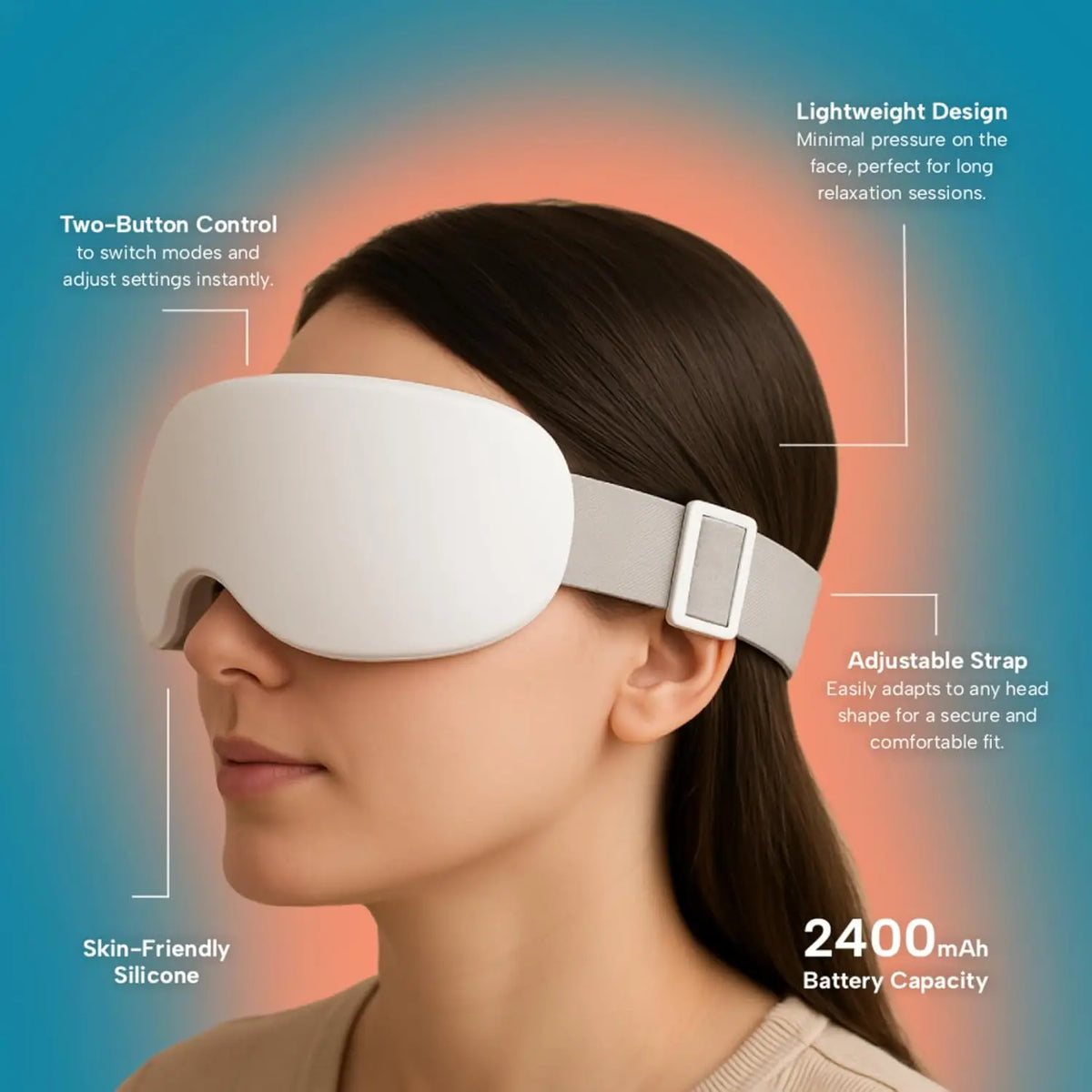 VIMYSHOW Smart Eye Massager – Cooling Vibration Eye Care Mask Eye Massager Device Qst