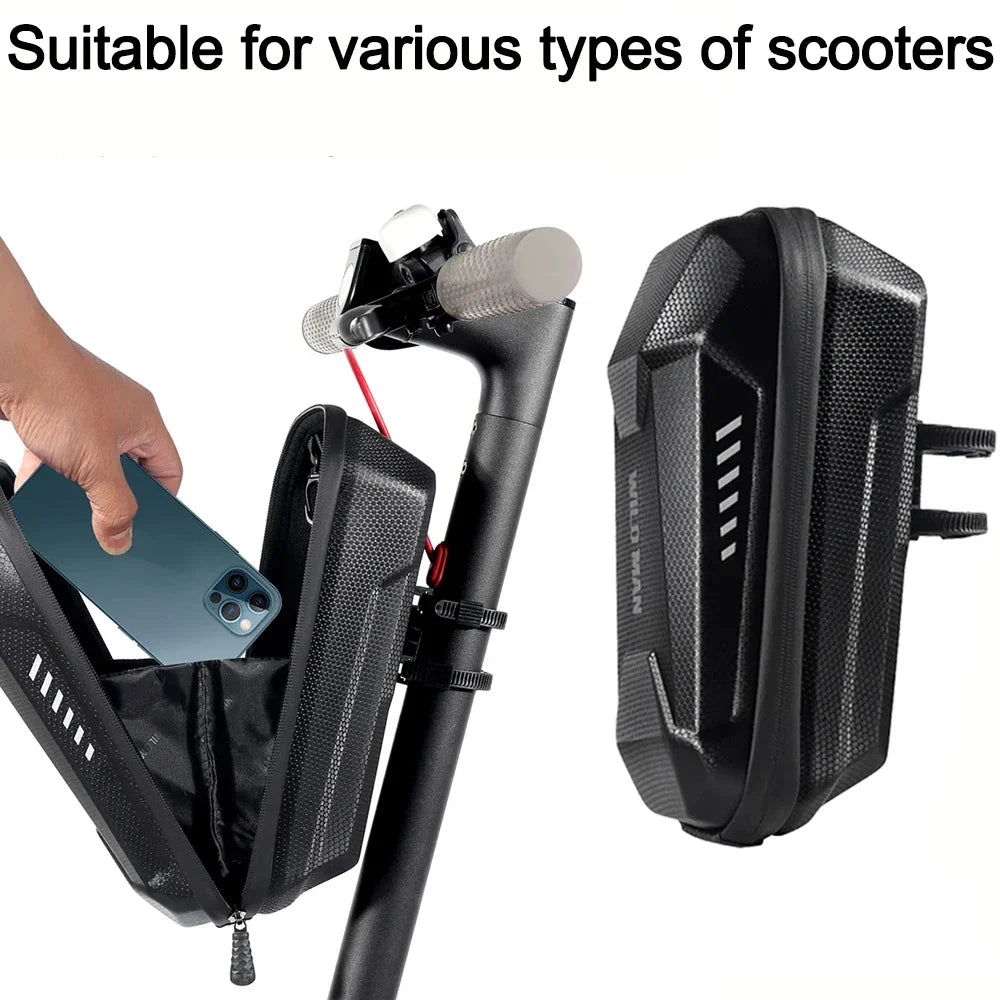 WILD MAN Electric Scooter Front Storage Bag Hard Shell Large Scooter Storage Bag Qme