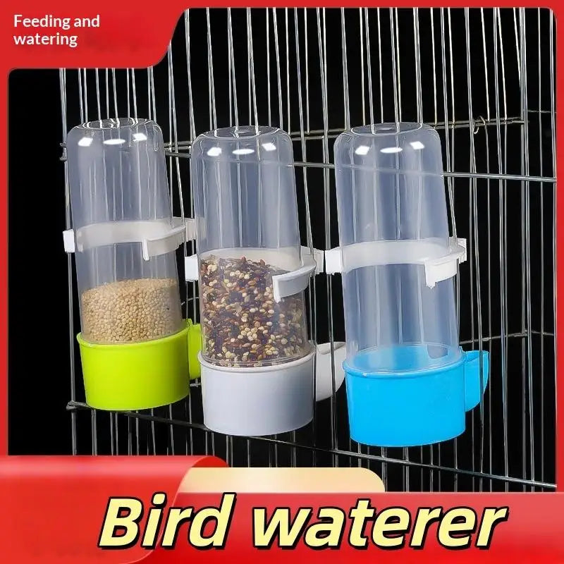 Automatic Bird Cage Feeder & Water Dispenser 240ML | 15 Colors Bird Cage Feeder Qme