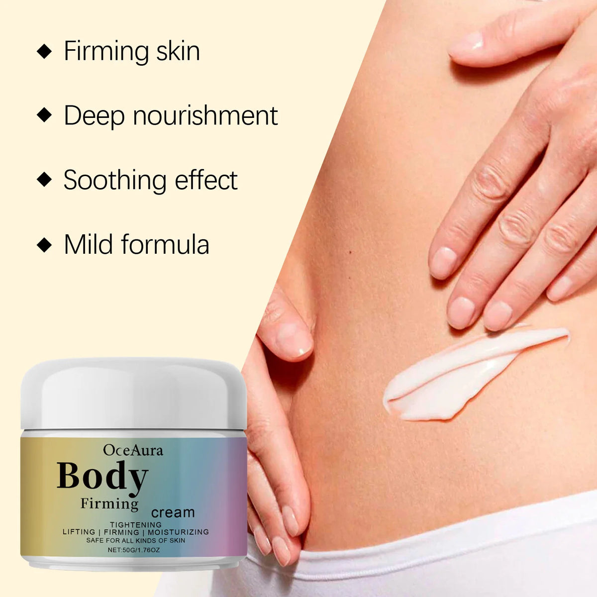 OceAura Collagen Firming Body Cream – Moisturizing Lotion Firming Body Cream Qst