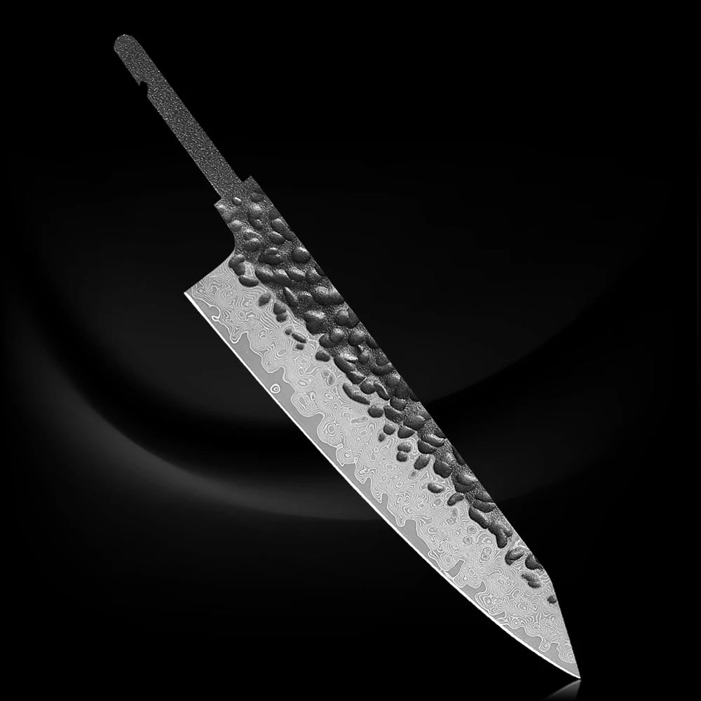 DASHWAY 5" Damascus Steel Knife Blank Blade – DIY Full Tang Knife Blank Blade Qst