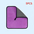5-Pack Coral Fleece Car Wash Towels 30x30cm – Thickened Car Wash Towels Qme 5 purple towels