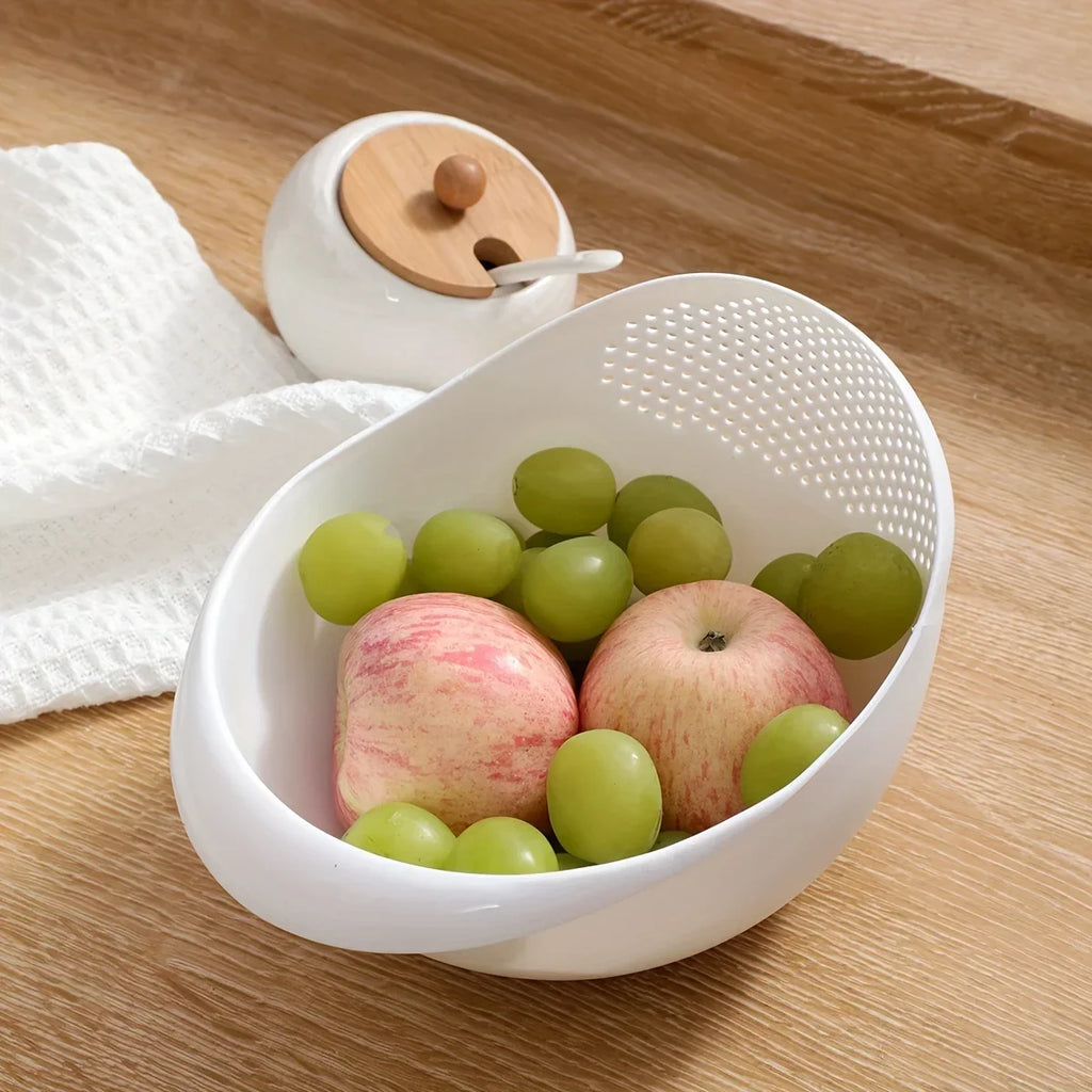 Rice Washing Drain Basket – Plastic Colander & Sieve | Qme Kitchen Colander Sieve Qme