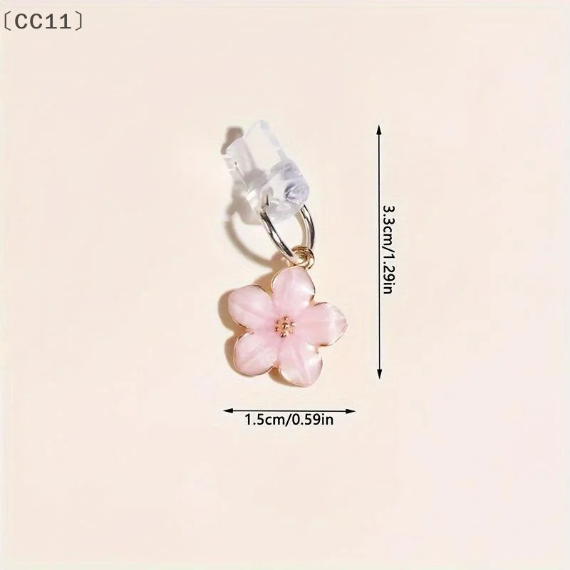 Sakura Cherry Blossom Phone Dust Plug Charm Pendant Phone Dust Plug Charm Qme