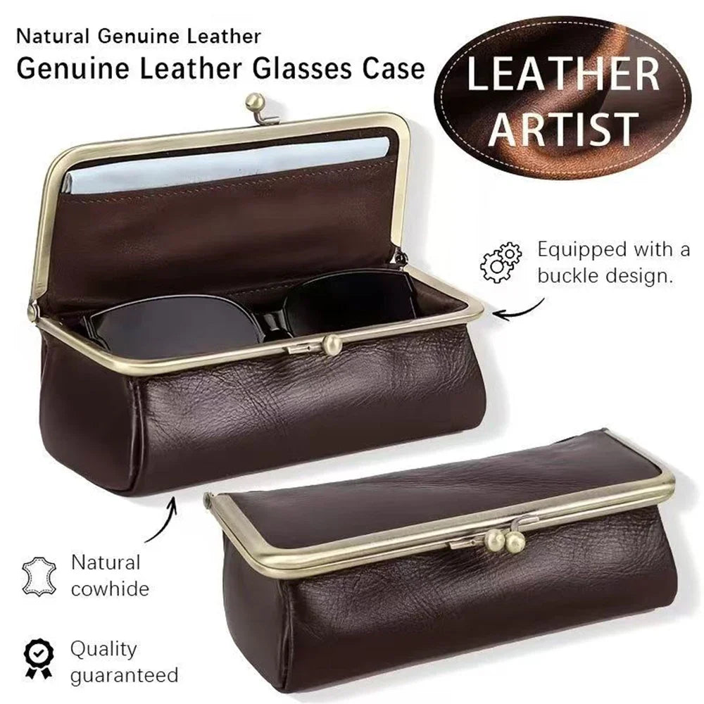 Handmade PU Leather Eyeglasses Case & Sunglasses Pouch Eyeglasses Case Qme