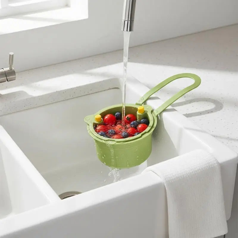 Detachable Sink Strainer Basket with Rack – Kitchen Drain Filter Sink Strainer Basket Qst