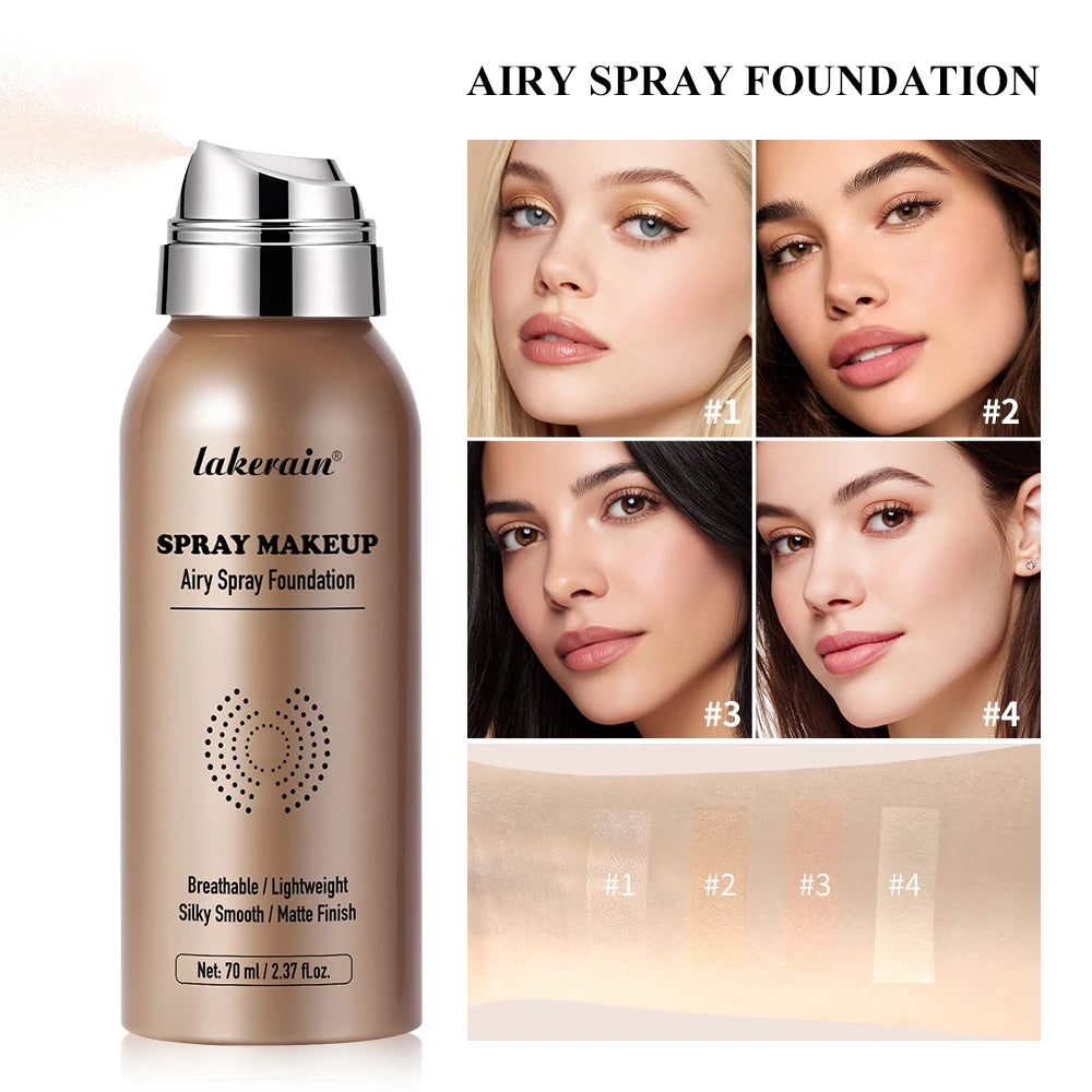 Lightweight Breathable Foundation Spray – Matte, Waterproof Foundation Spray Qst