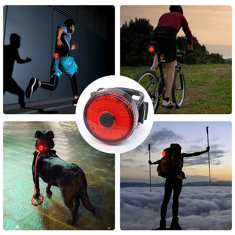 USB Rechargeable Bike Tail Light | Strap-On LED Safety Light Bicycle Tail Light Qme